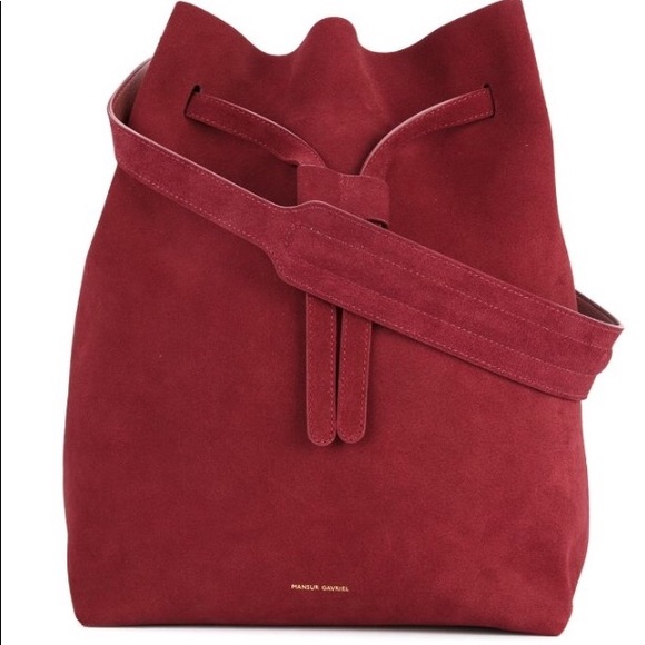 Mansur Gavriel Burgundy Bucket Bag - Picture 5 of 5